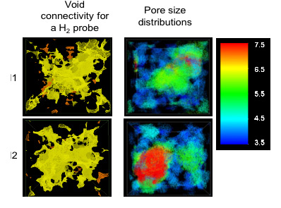 Analysis of dynamic changes to porosity in an amorphous porous material.